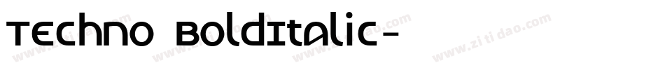 Techno BoldItalic字体转换